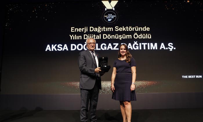 Sektöründe yılın dijital dönüşüm ödülü Aksa Doğalgaz’ın