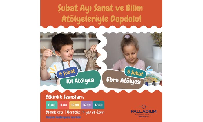 Palladium Ataşehir AVM, şubat ayında da  çocuklar için renkli atölyelere ev sahipliği yapacak