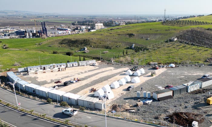 Koruma Hatay Kırıkhan’da konteyner ve çadır kent kuruyor