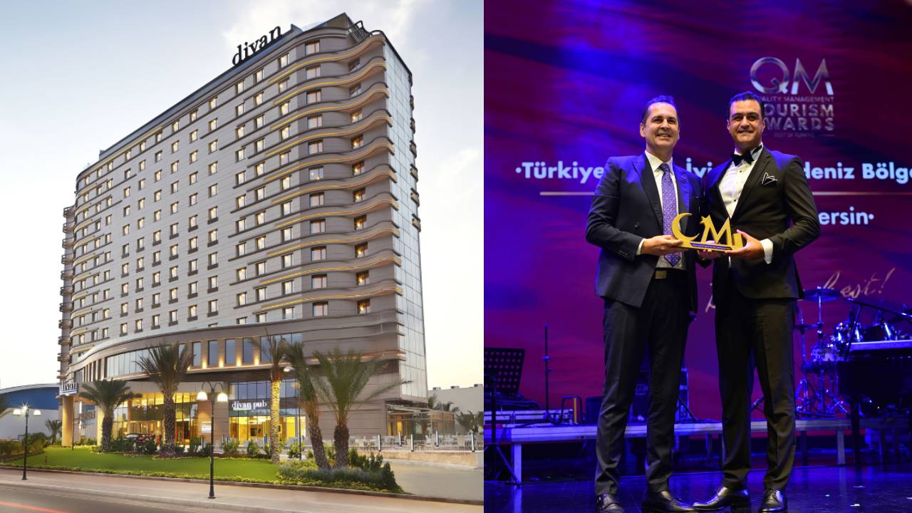 Divan Mersin QM Ödülleri’nde Akdeniz Bölgesi’nin En İyi Şehir Oteli seçildi