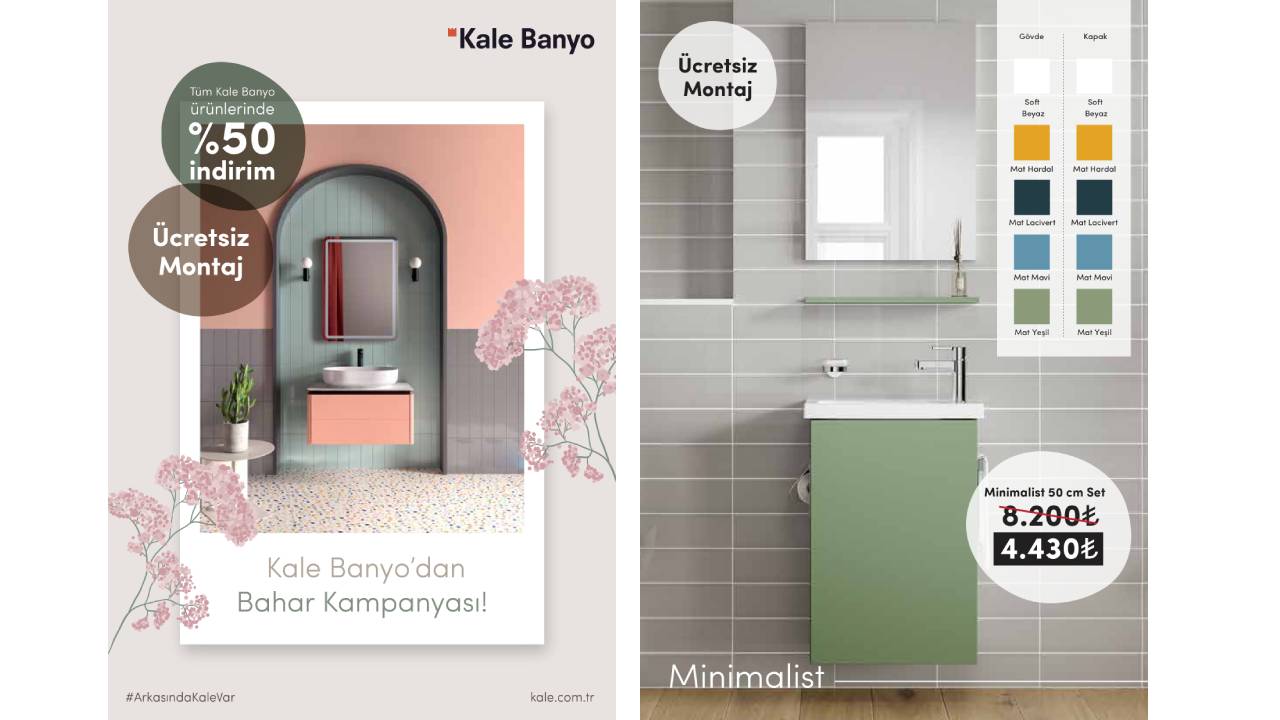 Kale Banyo mobilyalarında yaz fırsatı devam ediyor