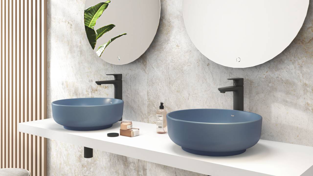 Yepyeni renkleri, modern tasarımı ve ince formu ile  Kale Banyo’dan Zero 2.0 Çanak Lavabo