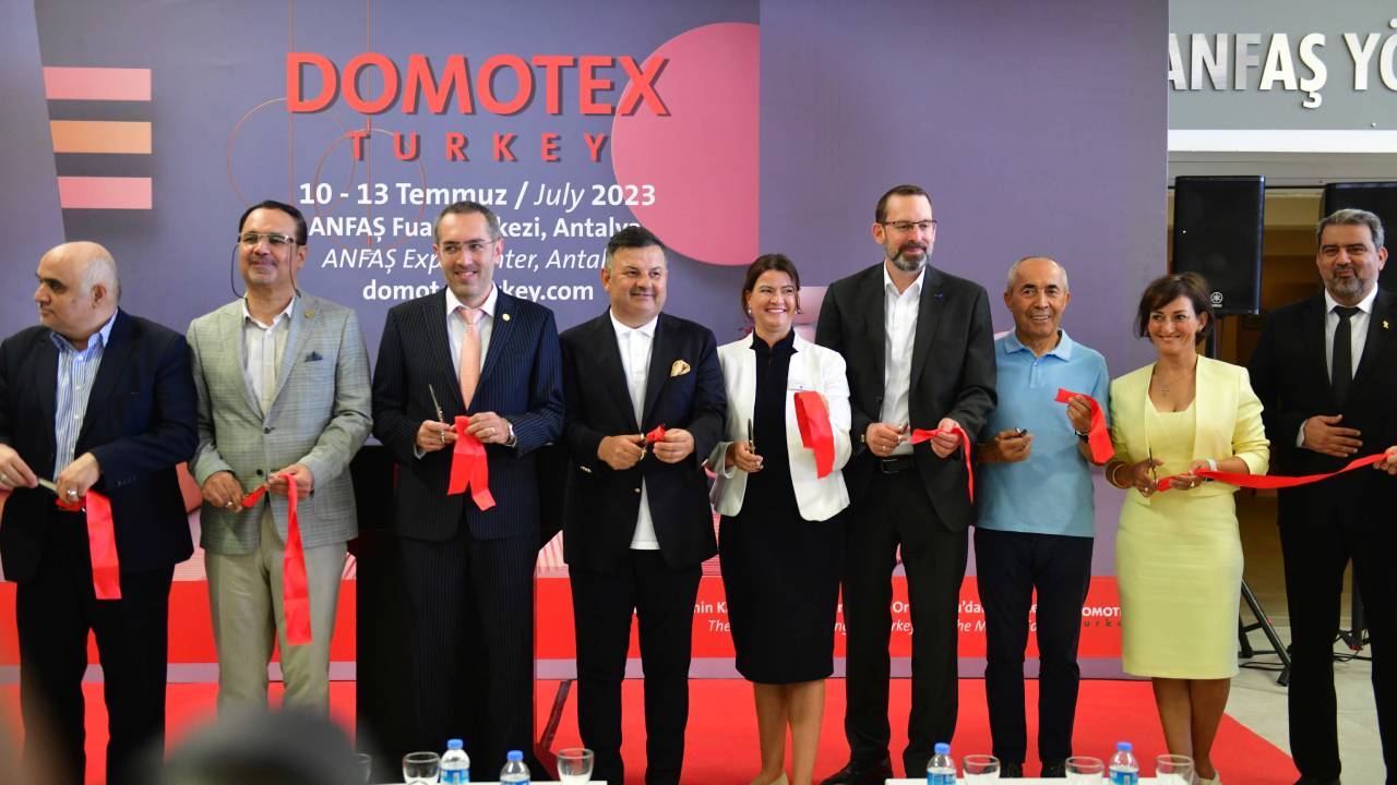 Halı ve zemin kaplamaları sektörünün lider fuarı DOMOTEX Turkey Antalya’da kapılarını açtı