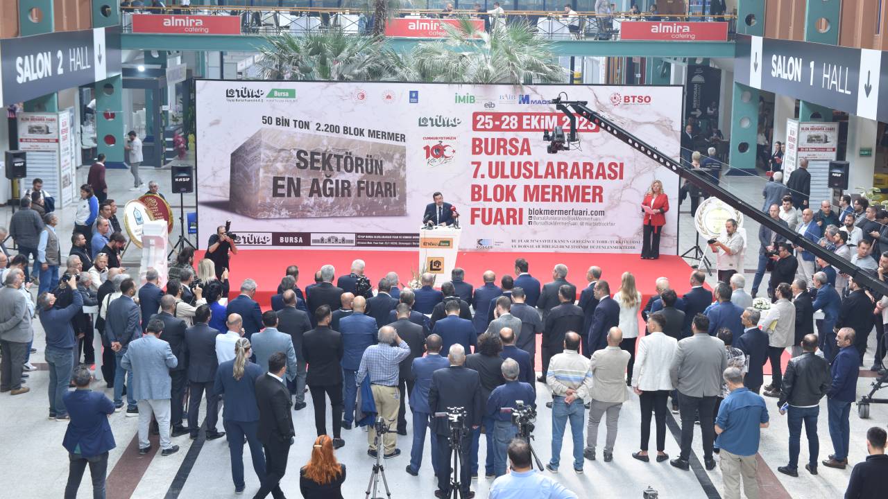 7. Bursa Blok Mermer Fuarı kapılarını açtı