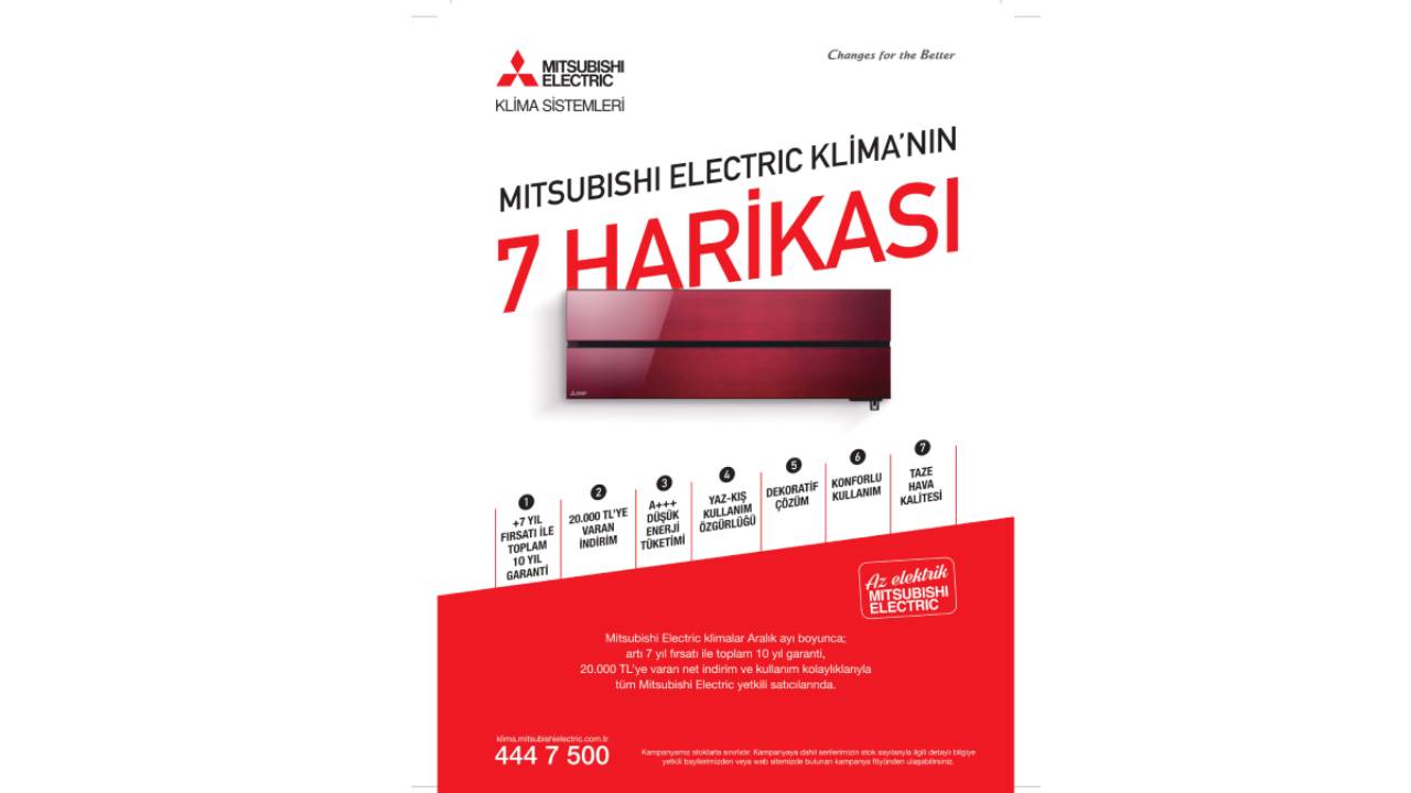 Mitsubishi Electric Klima Sistemleri, 7 Harika kampanyasıyla mekân konforunuzu yükseltecek