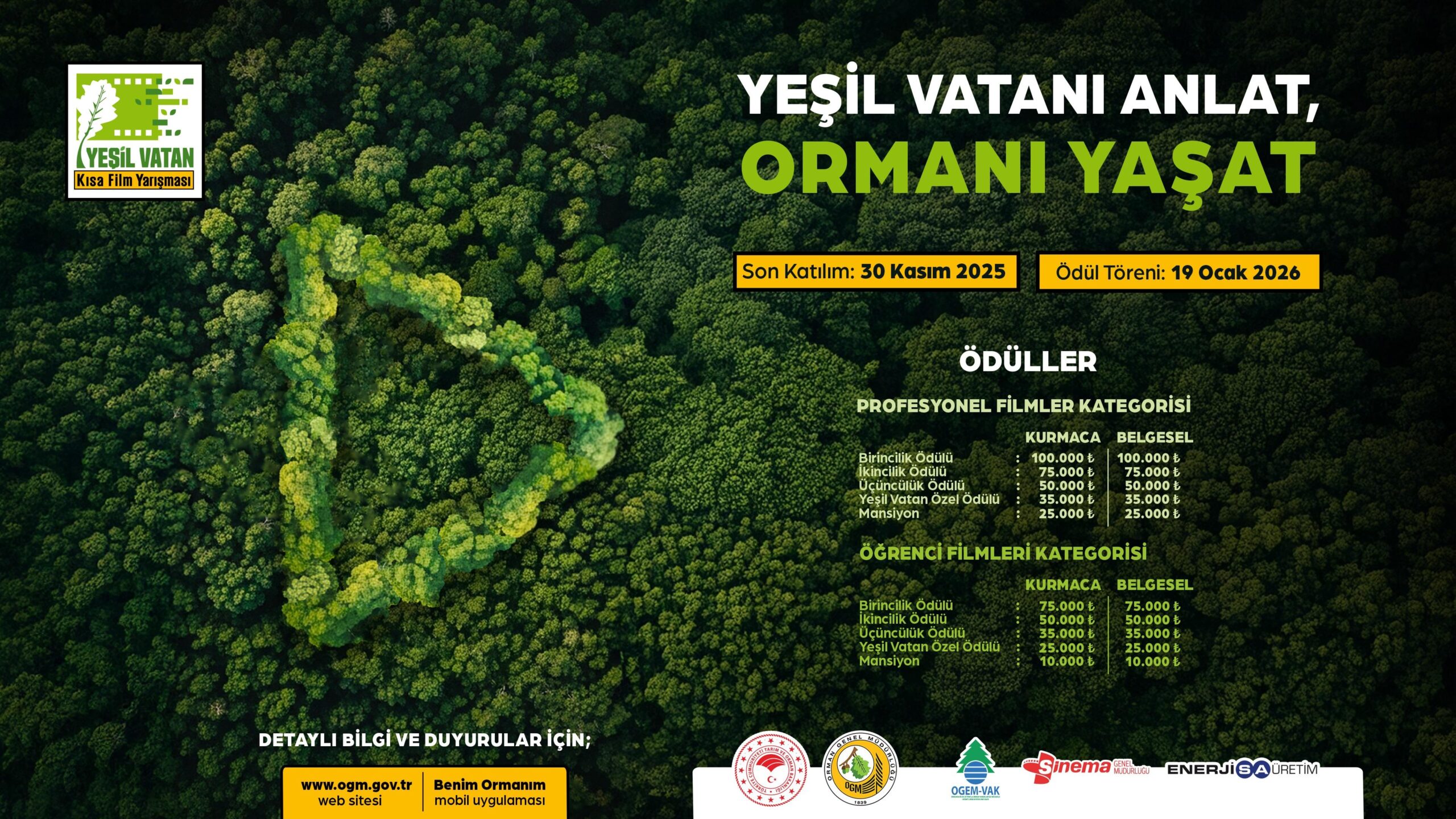 Yeşil Vatan Kısa Film Yarışmasında 31 Finalist Belirlendi